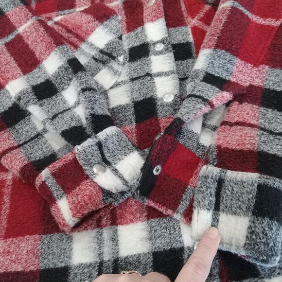 Zara Shacket Jacket Mens Womens Oversized Small Plaid Wool Blend Overshirt Cozy - Picture 3 of 14